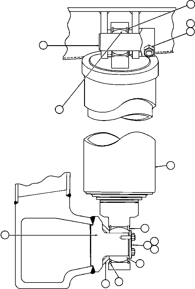 HOIST CYLINDER ASSEMBLY W/BEARINGS EM8353 KOMATSU