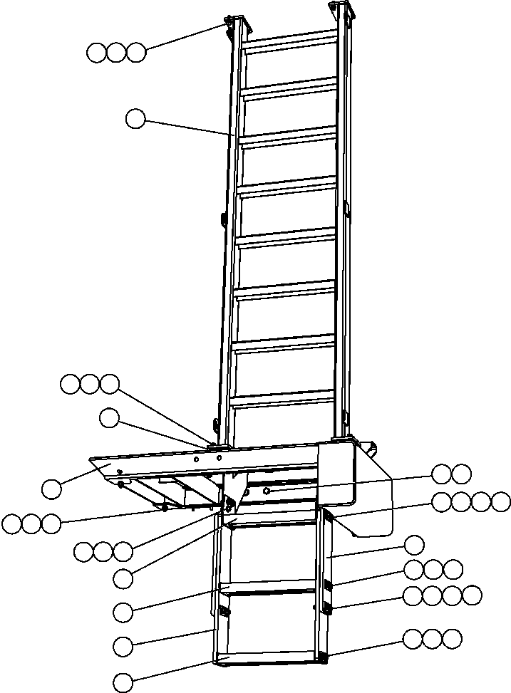 LADDER, RH EM4689 KOMATSU