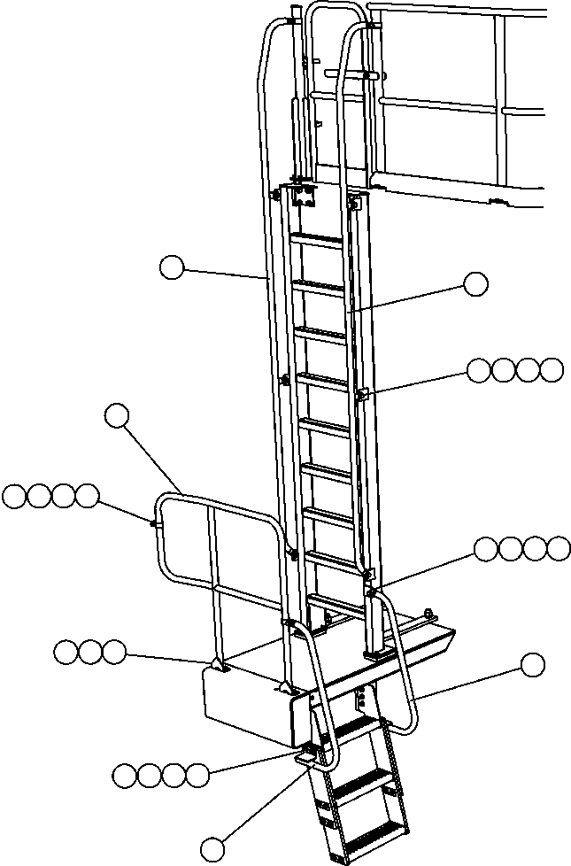 HANDRAIL, LH VERTICAL LADDER (LONG) EM5026 KOMATSU