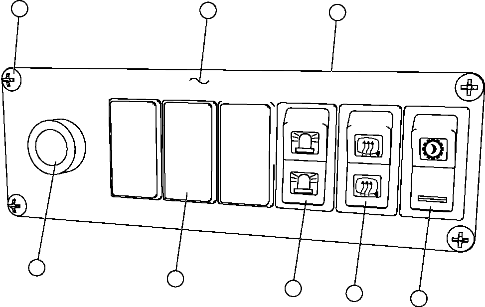 SWITCH, ROTATING BEACON (OPTIONAL) PC2272 KOMATSU
