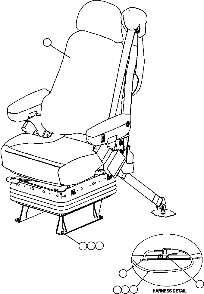 HARNESS, SEAT JUMPER EM8613 KOMATSU