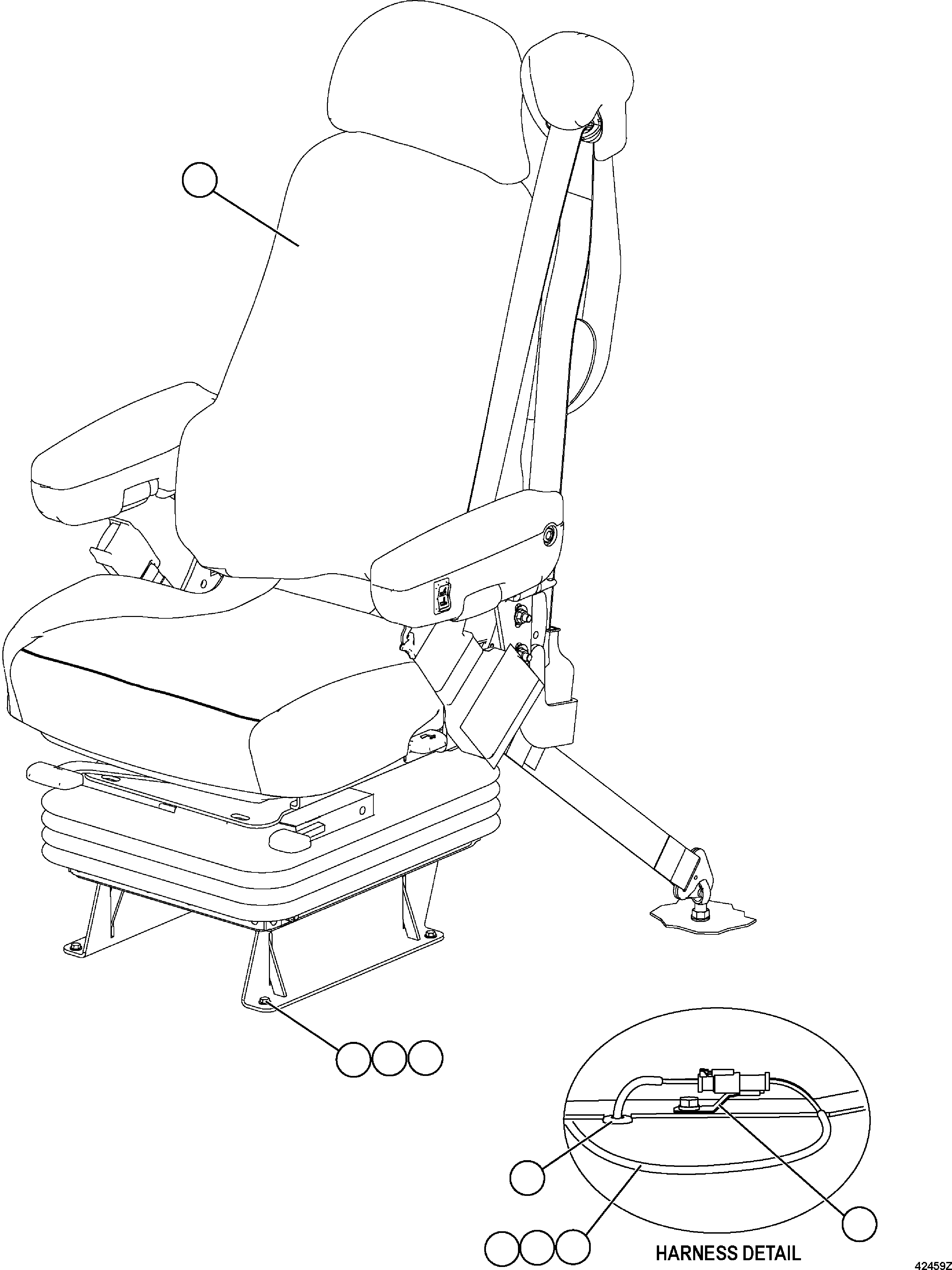 OPERATOR'S SEAT A.,(SEE FIG. G0329) (PC2730) KOMATSU