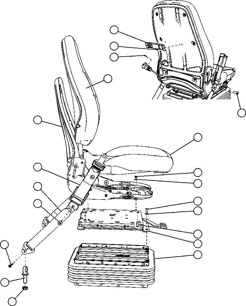 SEAT PAN ASSEMBLY XA4465 KOMATSU
