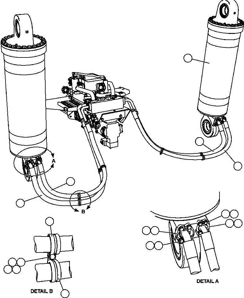 HOIST CYLINDER ASSEMBLY (1) (SEE INDEX) EM8356 KOMATSU