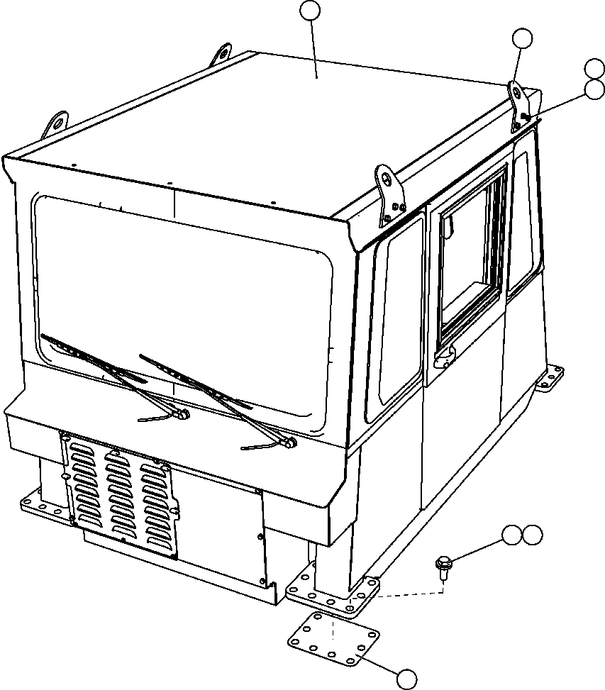 Кабина в сборе EM0034 KOMATSU