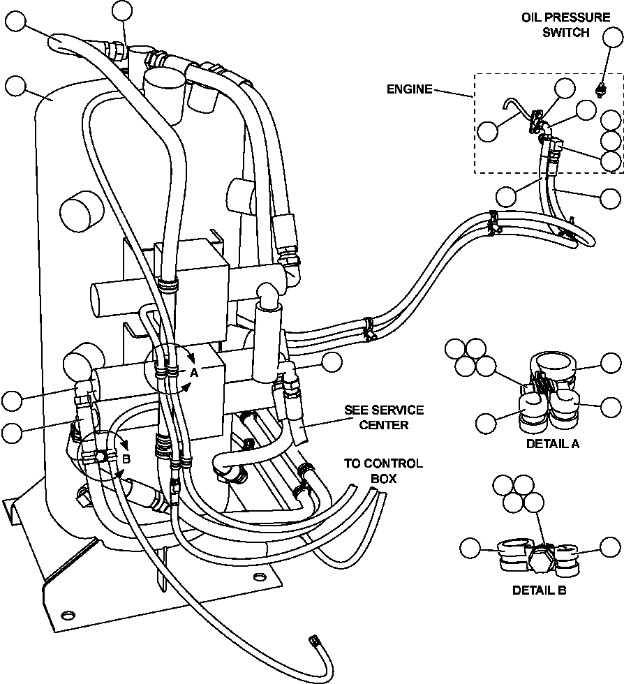 NOTE: (1) INCLUDED IN PC2799 RESERVE SYSTEM KIT. PC2799 KOMATSU