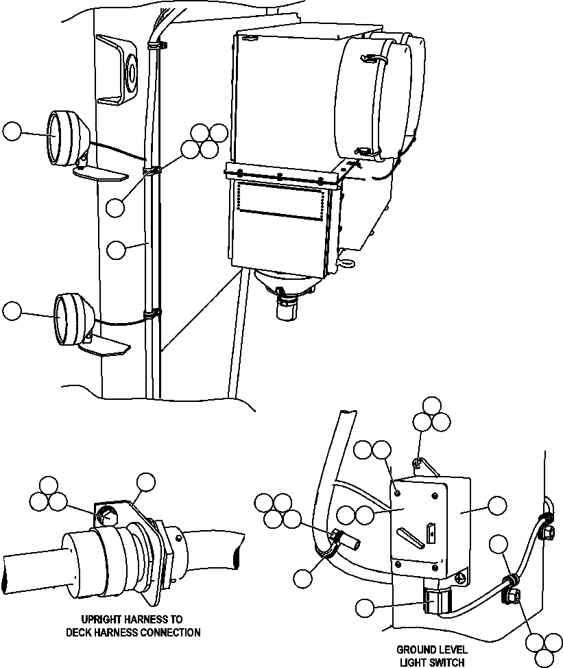 HARNESS, LH UPRIGHT XB2866 KOMATSU