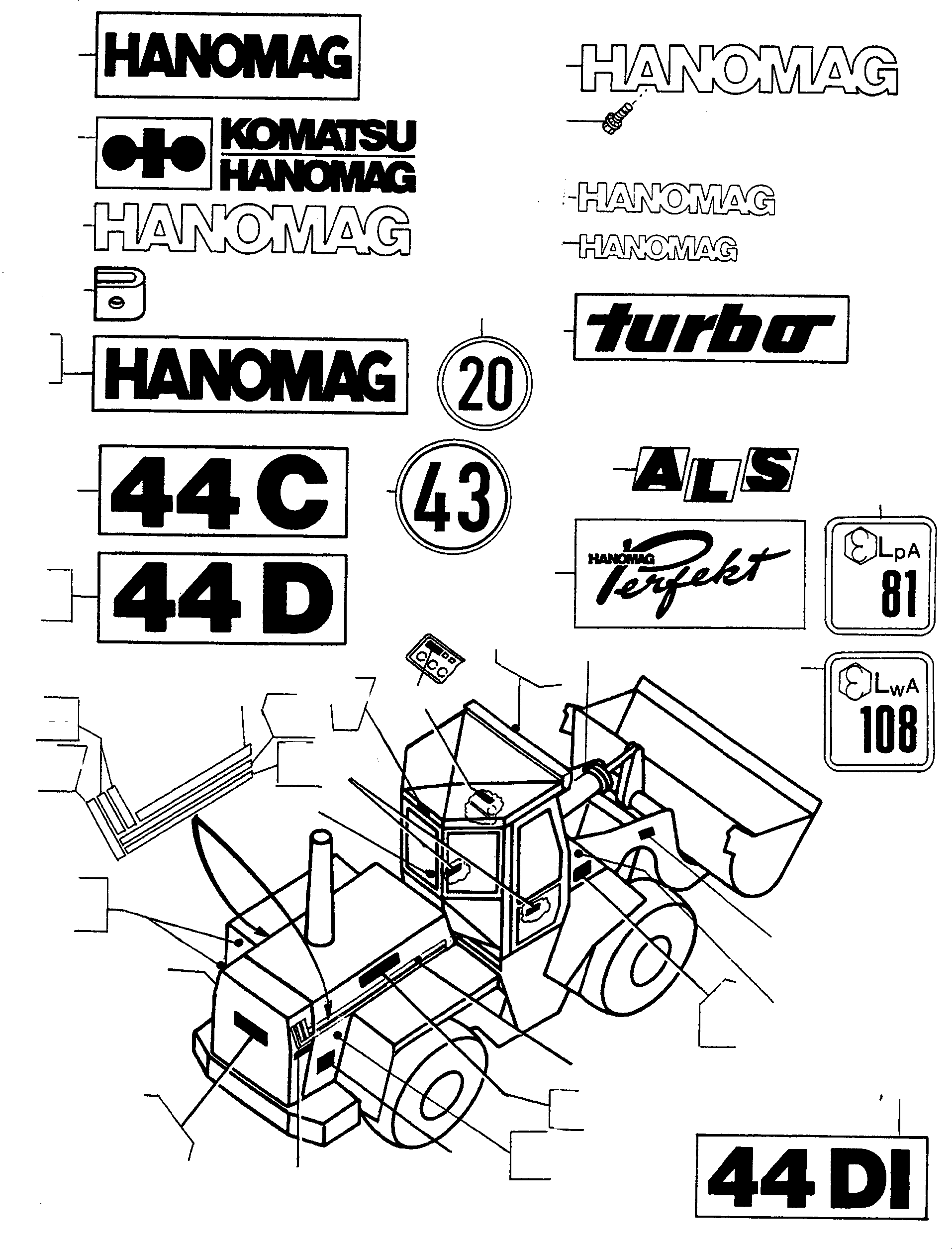 IDENTITY PLATE 3095405M1 KOMATSU