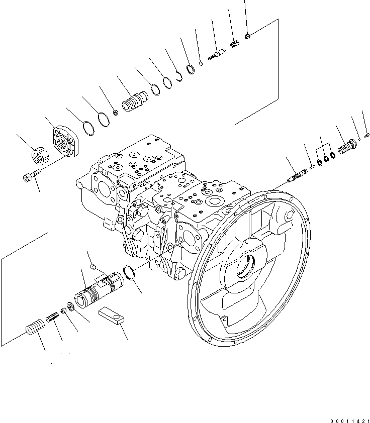 PUMP SUB ASSEMBLY (708-2H-01450 KOMATSU