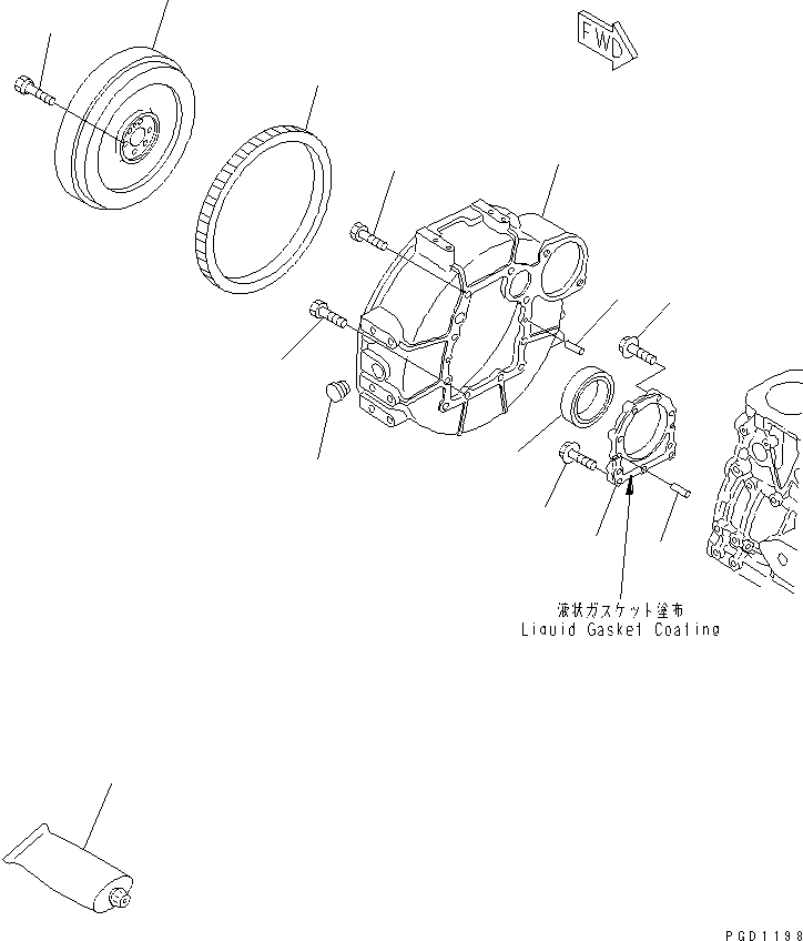 FLYWHEEL ASS'Y 452-457 KOMATSU