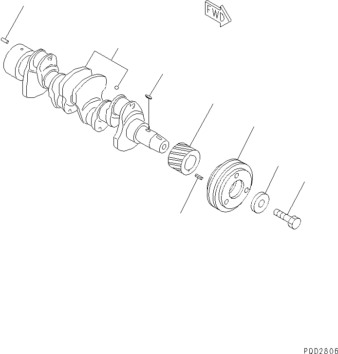 CRANKSHAFT ASS'Y 451-933 KOMATSU