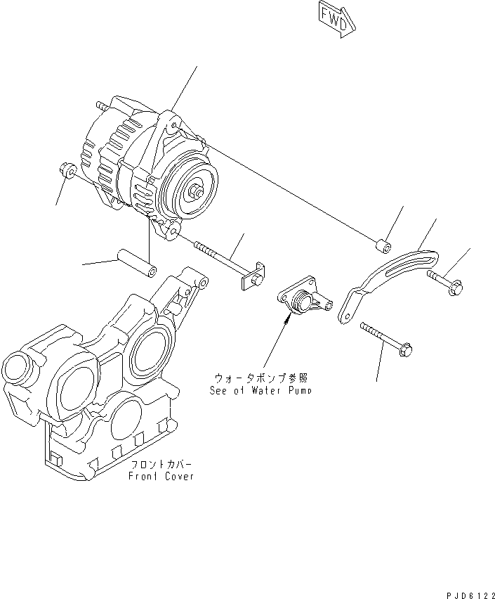 ALTERNATOR A. (40A),(SEE FIG.A6010-B0A9) 450-037 KOMATSU