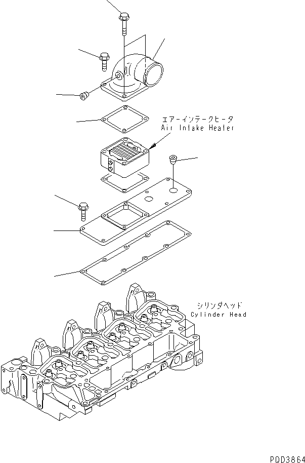 COVER,INTAKE 6732-11-4530 KOMATSU