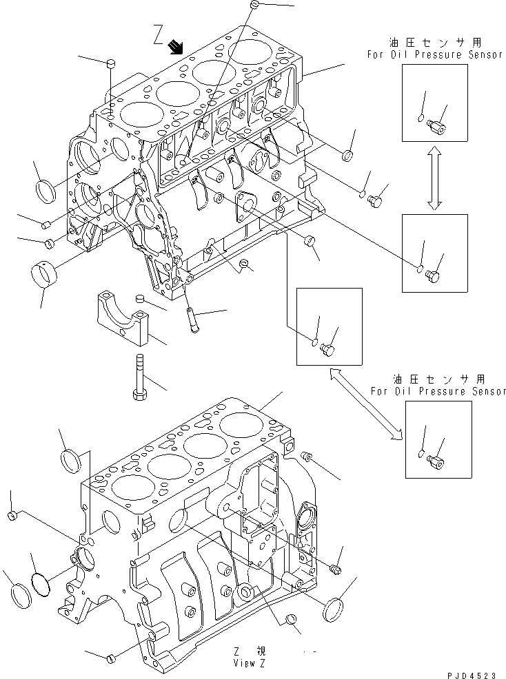 Блок цилиндров в сборе 6731-21-1130 KOMATSU