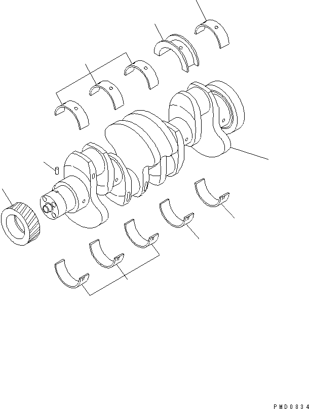 CRANKSHAFT ASS'Y 6732-01-1320 KOMATSU