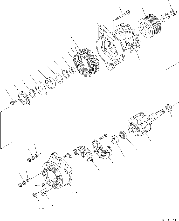 ALTERNATOR A. (25A) 600-861-2110 KOMATSU