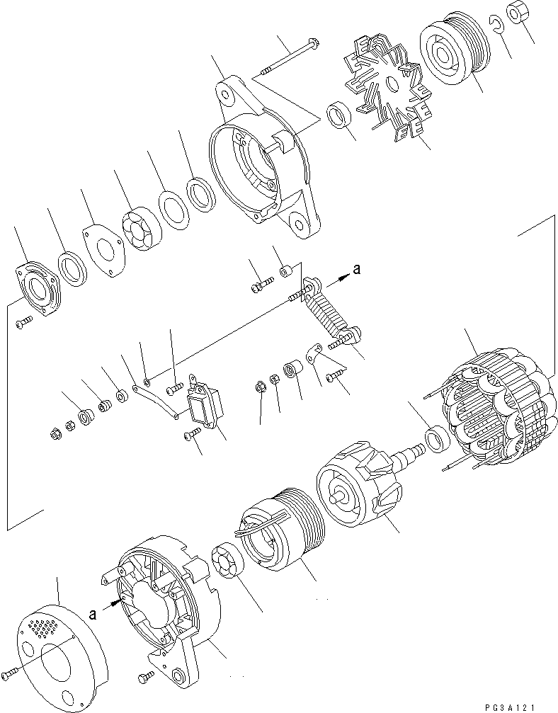 ALTERNATOR A. (50A) 600-861-5110 KOMATSU