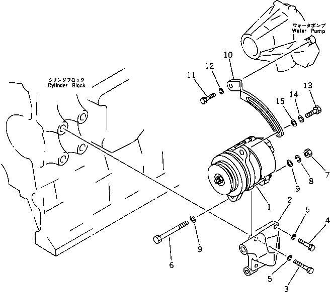 ALTERNATOR A. (25A),(SEE FIG.0641) (600-821-5510) KOMATSU