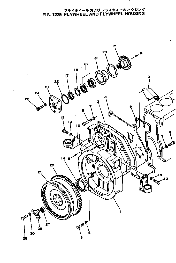 Картер маховика 6131-22-4140 KOMATSU