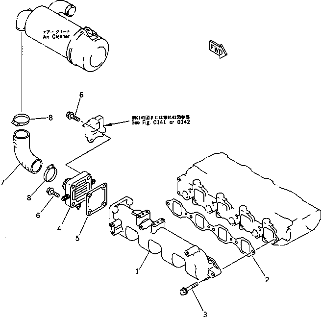 MANIFOLD,AIR INTAKE YM129488-12100 KOMATSU