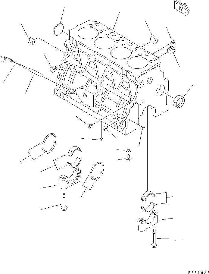 CYLINDER BLOCK A. YM729405-01560 KOMATSU