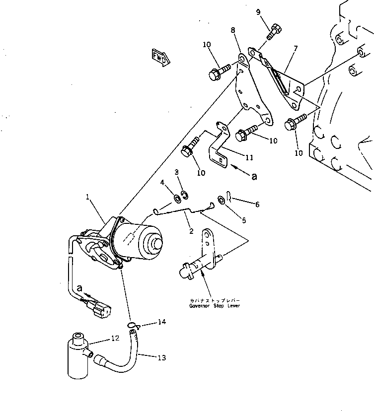 MOTOR,STOP YM129436-66801 KOMATSU