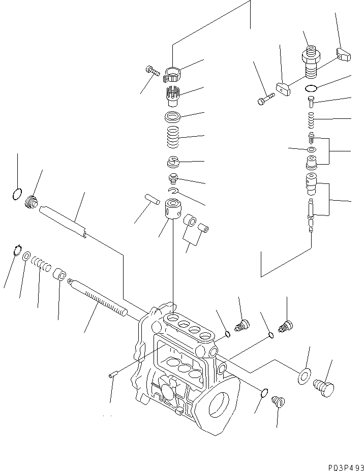 RACK,CONTROL YM129555-51500 KOMATSU