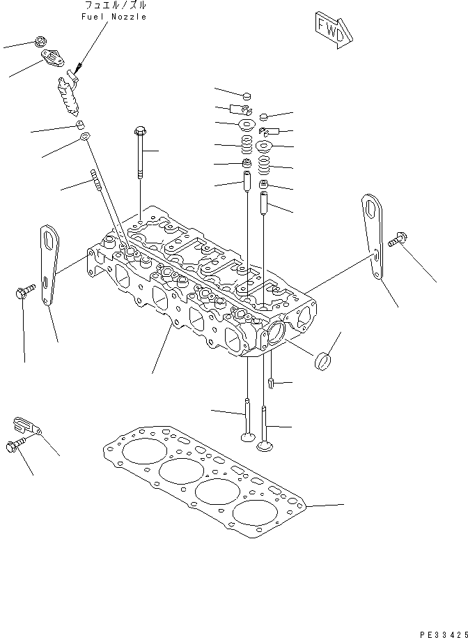CYLINDER HEAD ASS'Y YM129407-11700 KOMATSU