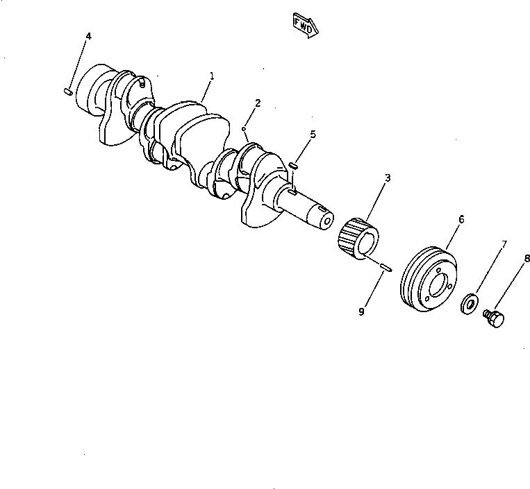 CRANKSHAFT ASS'Y YM129407-21000 KOMATSU