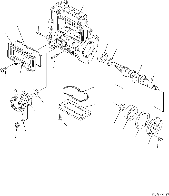 Топливный насос высокого давления в сборе YM729612-51380 KOMATSU