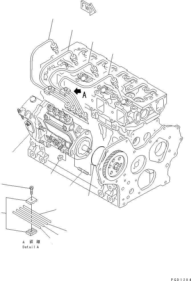 Труба YM129407-59841 KOMATSU
