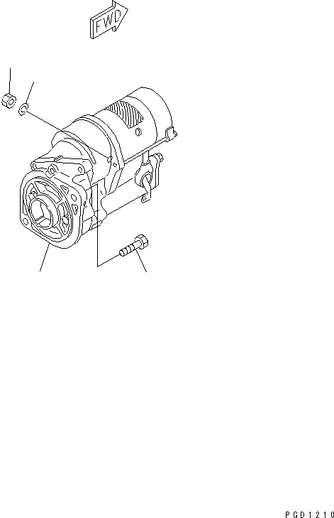 STARTING MOTOR ASS'Y,(SEE FIG.A6210-B0A1) (YM129407-77010) KOMATSU
