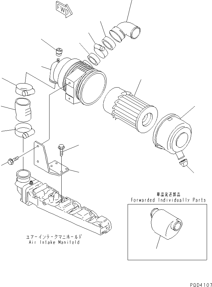 AIR CLEANER YM119910-12501 KOMATSU