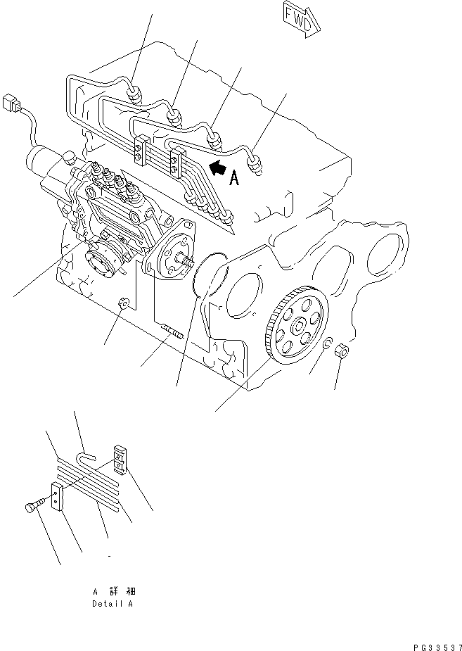 Топливный насос высокого давления в сборе (YM729612-51370) KOMATSU
