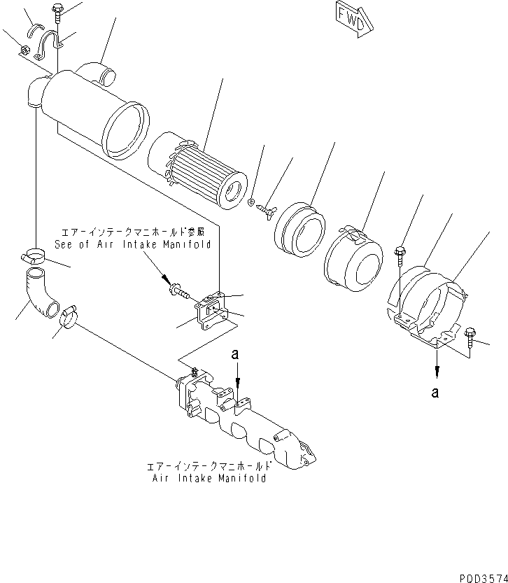 ELEMENT,AIR CLEANER YM121120-18901 KOMATSU
