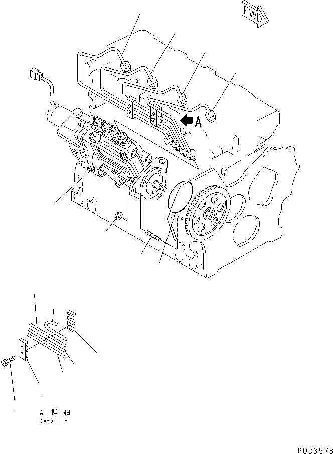 TUBE,NO.4 YM129608-59940 KOMATSU