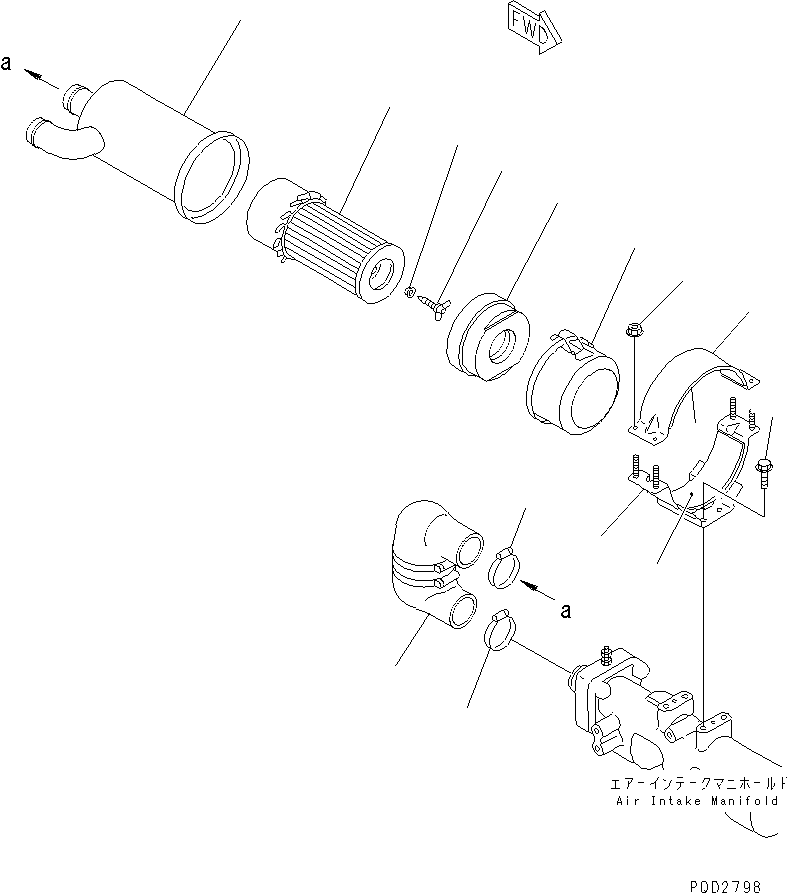 SILENCER,SUCTION YM129430-12220 KOMATSU