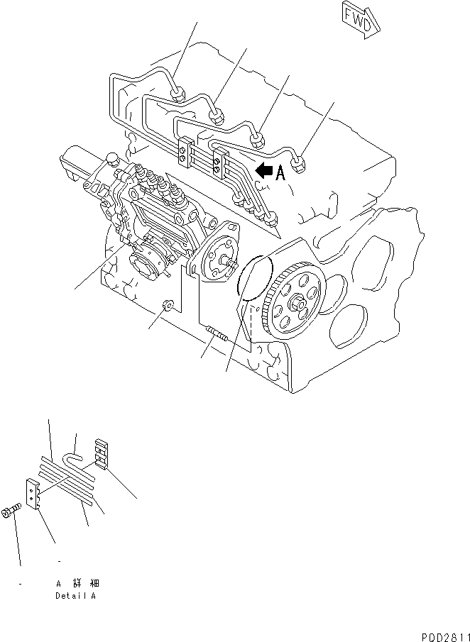 TUBE,NO.4 YM129420-59940 KOMATSU