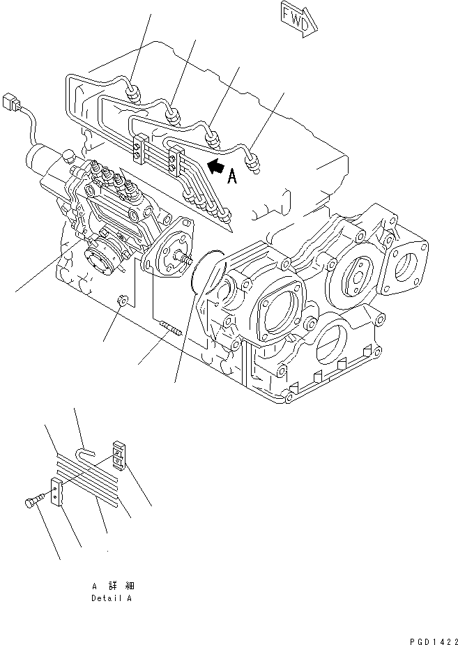 Топливный насос высокого давления в сборе (YM729613-51370) KOMATSU