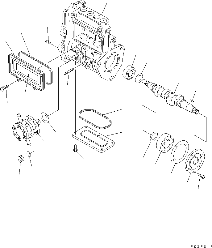 Топливный насос высокого давления в сборе YM729613-51370 KOMATSU