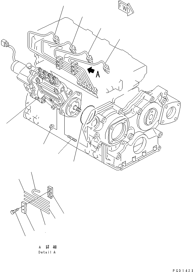 Топливный насос высокого давления в сборе (YM729613-51350) KOMATSU
