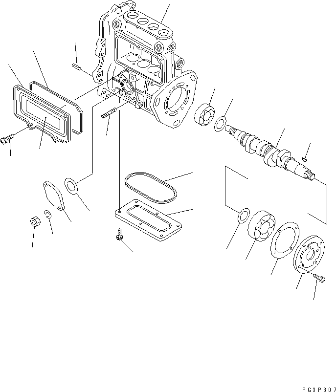 Топливный насос высокого давления в сборе YM729614-51370 KOMATSU