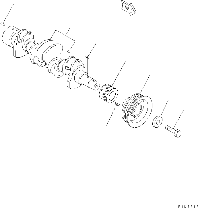 Шкив YM129430-21650 KOMATSU