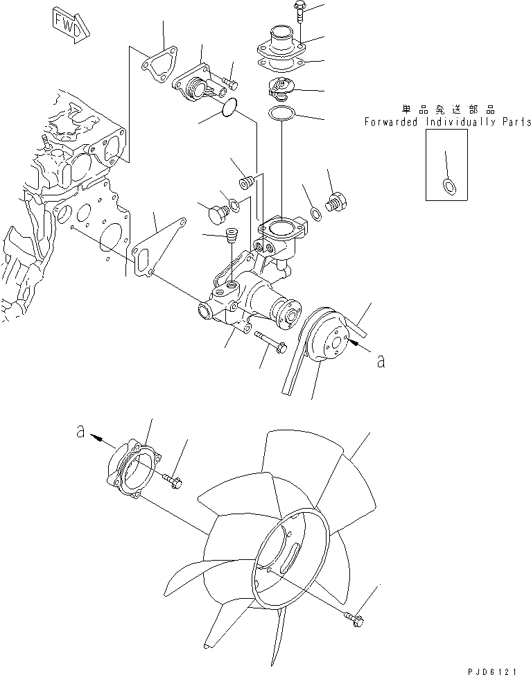 Клиновой ремень YM129258-42280 KOMATSU