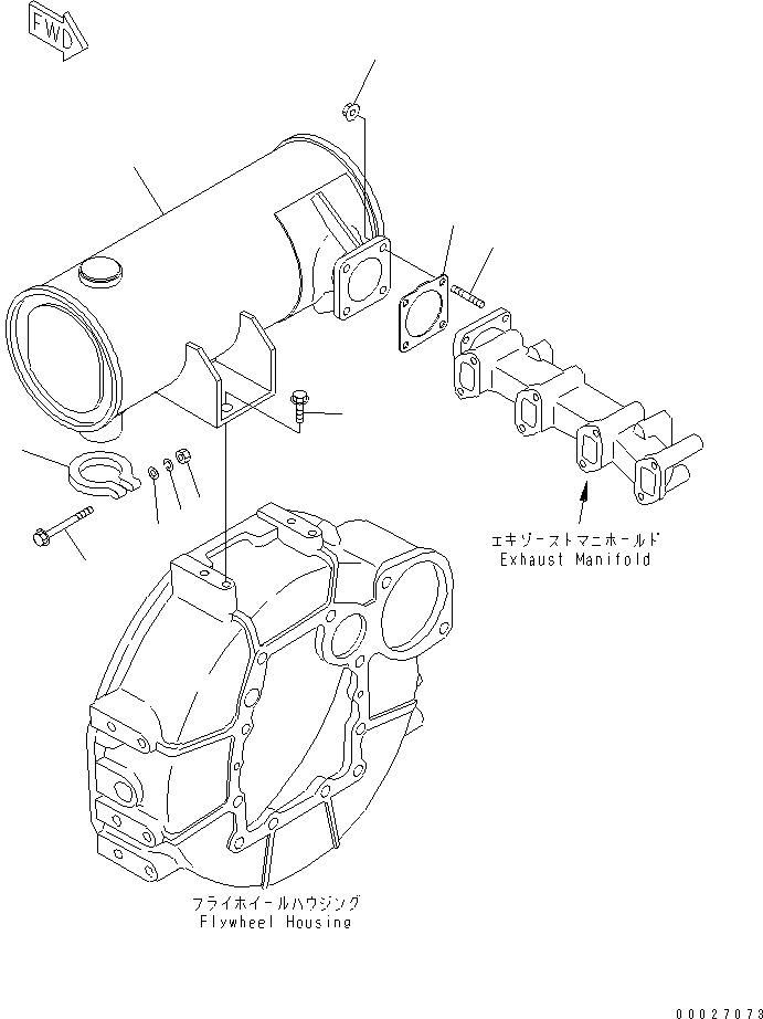 SILENCER YM129642-13510 KOMATSU