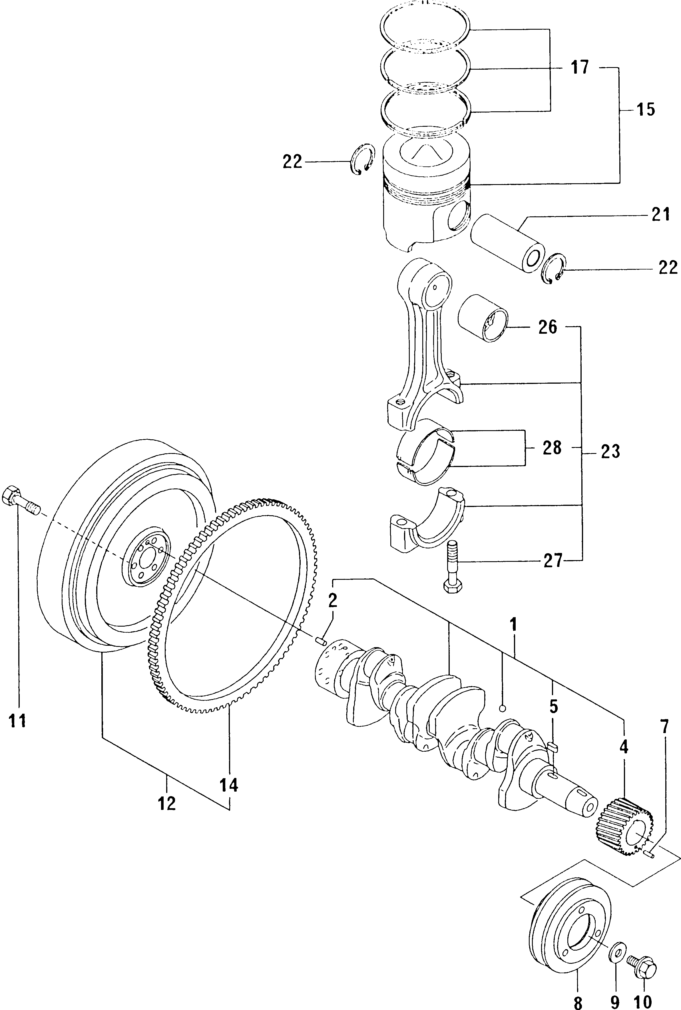 ASSY, PISTON (+0.25 mm) YM129001-22930 KOMATSU