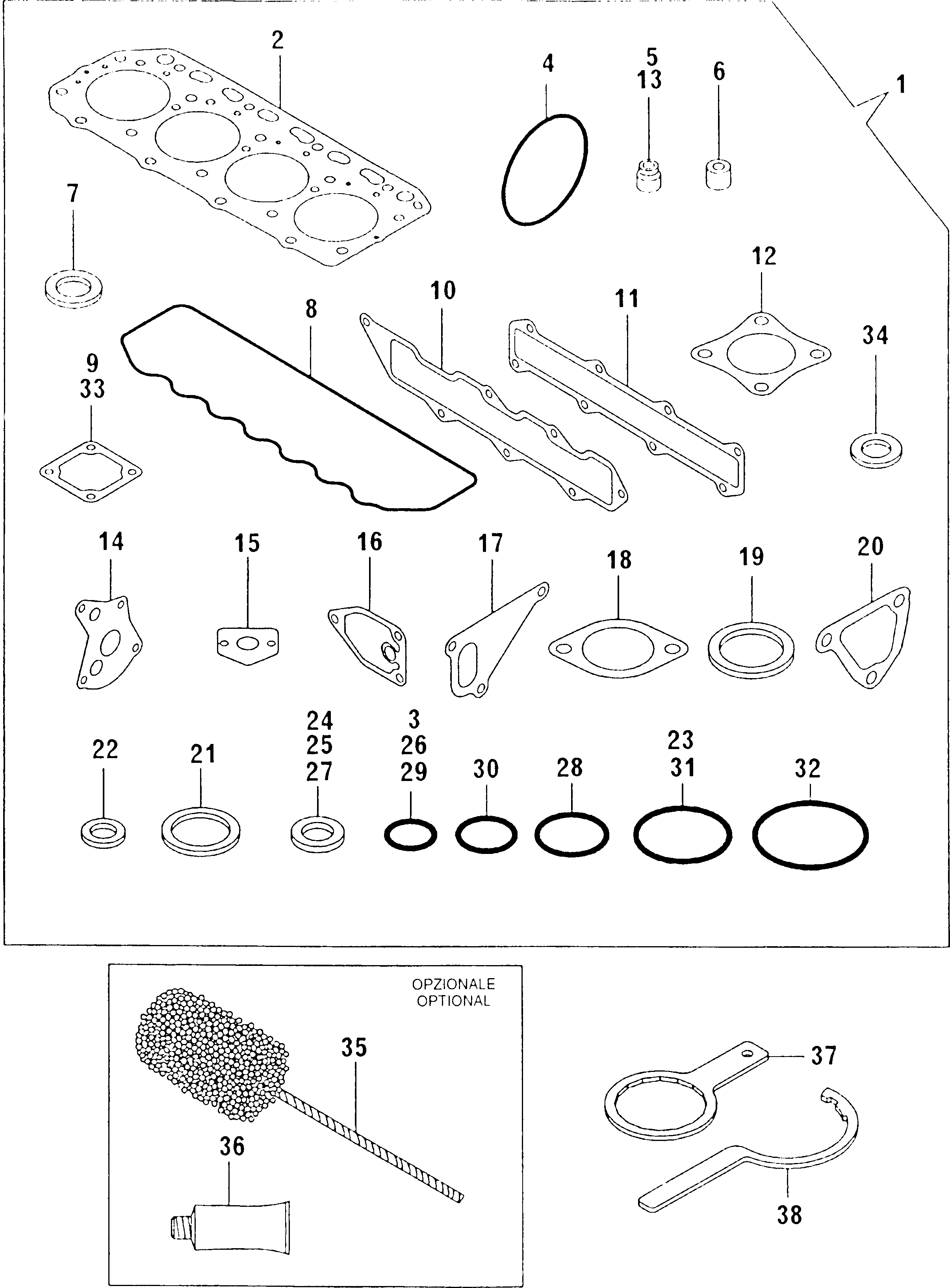 Комплект прокладок YM729407-92850 KOMATSU