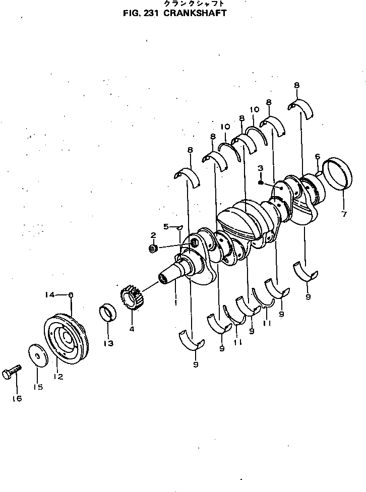 CRANK PULLEY ASS'Y 6141-31-1402 KOMATSU