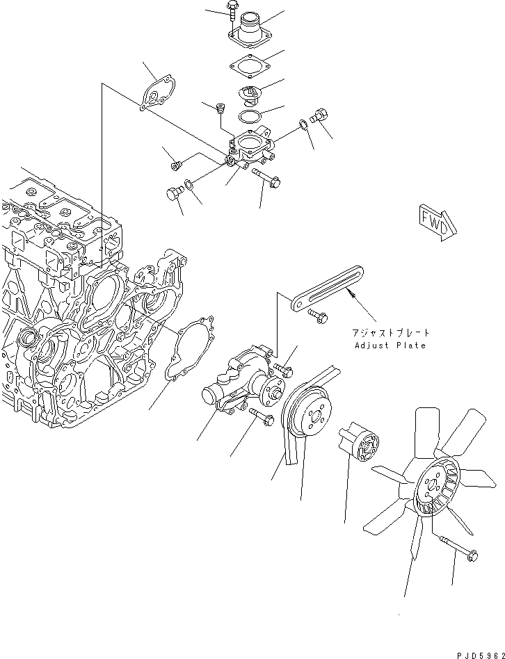 V-BELT,FAN YM129910-42470 KOMATSU