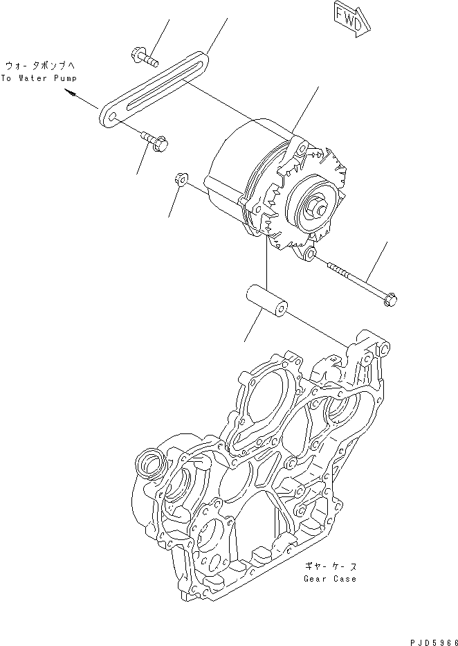 ALTERNATOR A. (25A) YM129910-77201 KOMATSU